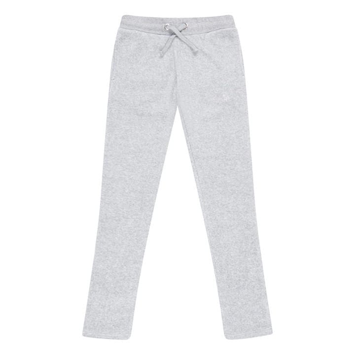 Juicy Couture Girls Grey Diamante Velour Bootcut Joggers in Size 15 - 16 Years, Sports Direct