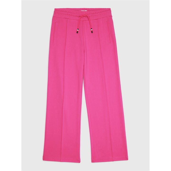Tommy Hilfiger Girls Pink Wideleg Sweatpants in Size 8 - 9 Years, Sports Direct