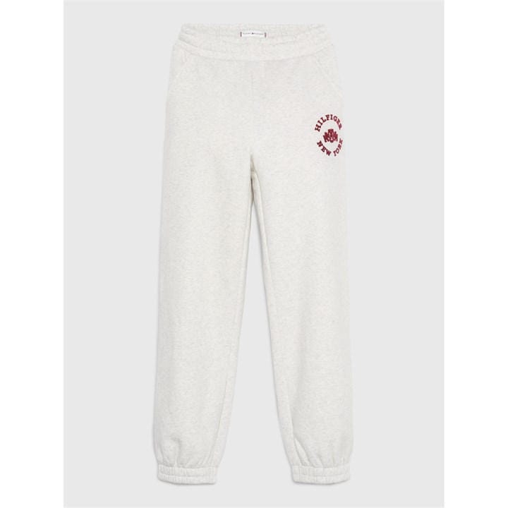Tommy Hilfiger Girls Grey Crest Varsity Sweatpants  in Size 14 - 16 Years, Sports Direct