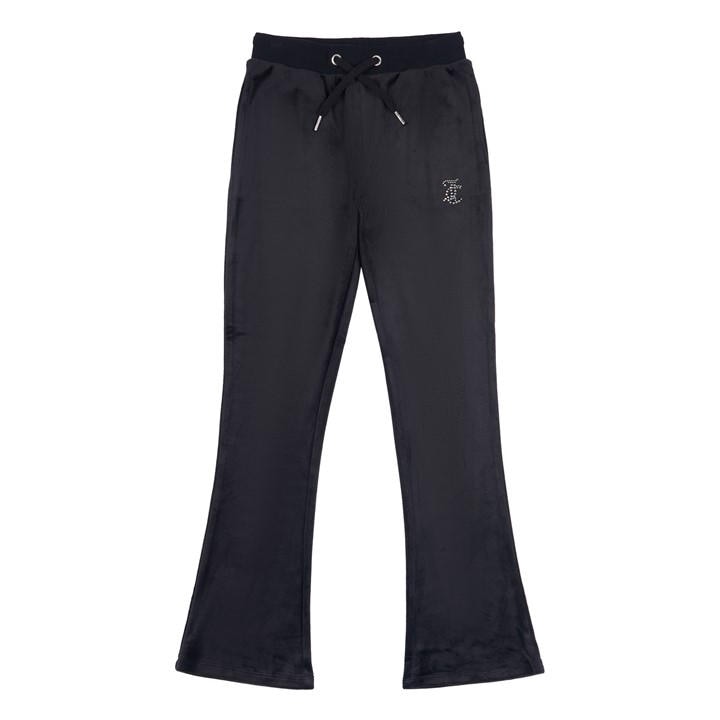Juicy Couture Girls Black Stretch-Velour Jogging Bottoms in Size 10 - 11 Years, Sports Direct