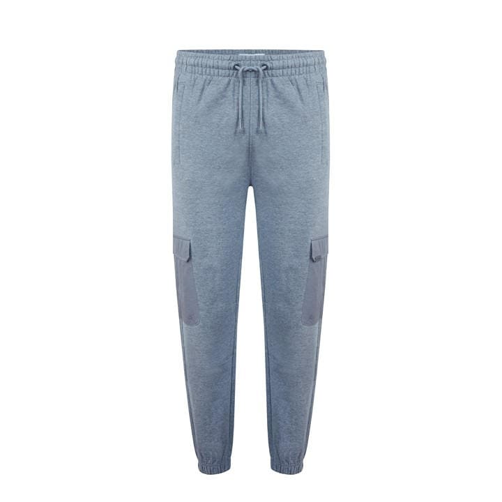 Firetrap Men's Grey Hybrid Closed Hem Fleece Joggers in Size L, Sports Direct