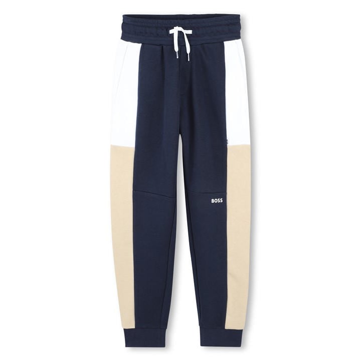 Boss Boys Blue Kids' Cotton Closed Cuff Joggers in Size 3 - 4 Years, Sports Direct