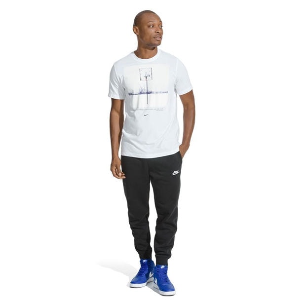 Black/White - Nike - Sportswear Club Fleece Jogging Pants Mens