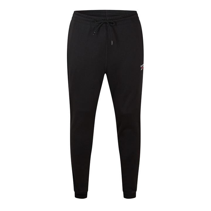 Reebok Men's Black Identity Small Logo Open Hem Fleece Jogging Bottoms in Size 2XL, Sports Direct