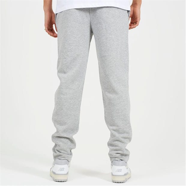 Lt Grey Marl - Brave Soul - Men's Straight Leg Open Hem Fleece Jogging Bottoms