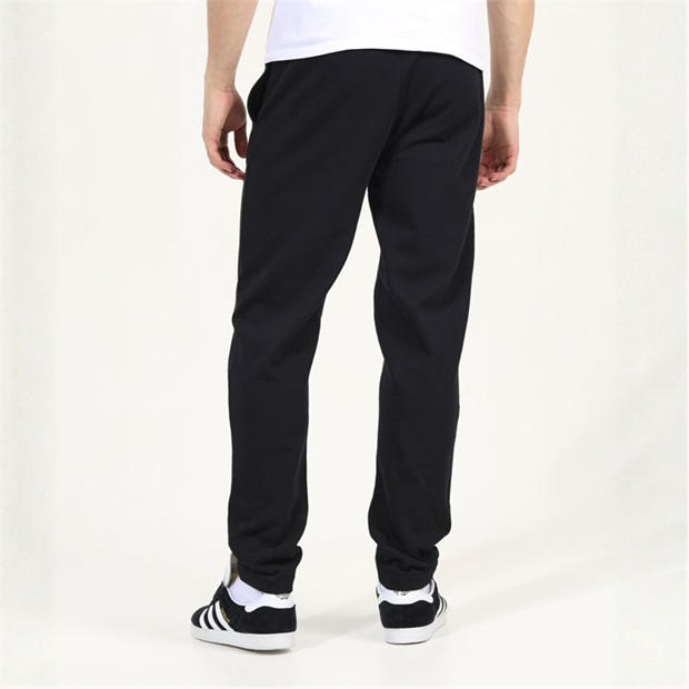 Jet Black - Brave Soul - Men's Straight Leg Open Hem Fleece Jogging Bottoms