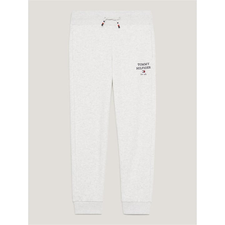 Tommy Hilfiger Kids Grey Logo Drawstring Joggers in Size 3 - 4 Years, Sports Direct