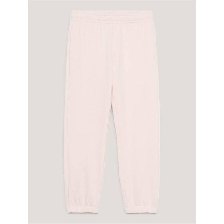 Tommy Hilfiger Girls Pink Kids' Timeless Cuffed Fleece Joggers in Size 3 - 4 Years, Sports Direct