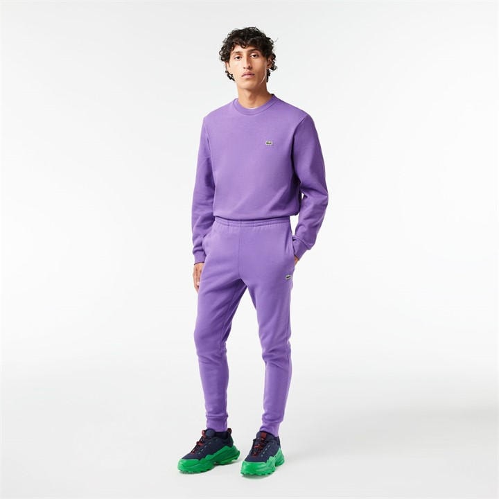 Lacoste Men's Purple Fleece Tracksuit Bottoms in Size XS, Sports Direct
