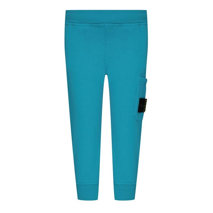 Stone Island Boys Green Badge Fleece Jogging Bottoms  in Size 11 - 12 Years, Sports Direct