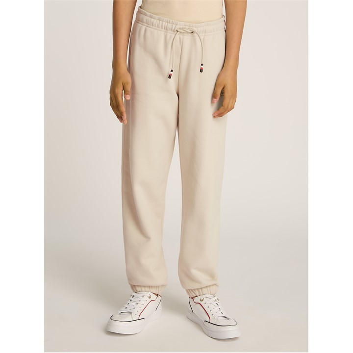 Tommy Hilfiger  Kids Beige Kids' Mini Corp Logo Fleece Joggers in Size 5 - 6 Years, Sports Direct