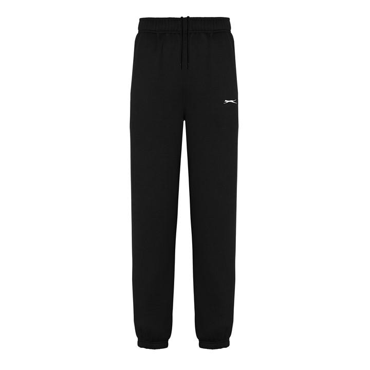 Slazenger Men's Black Cuffed Fleece Jogging Bottoms in Size 2XL, Sports Direct