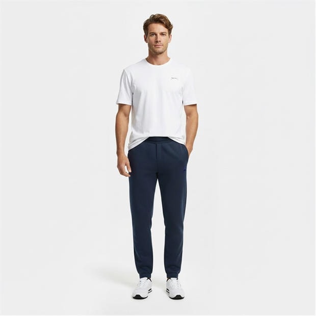 Steel Blue - Slazenger - Cuffed Fleece Jogging Bottoms Mens