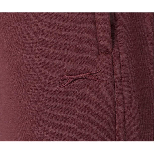 Burgundy - Slazenger - Cuffed Fleece Jogging Bottoms Mens