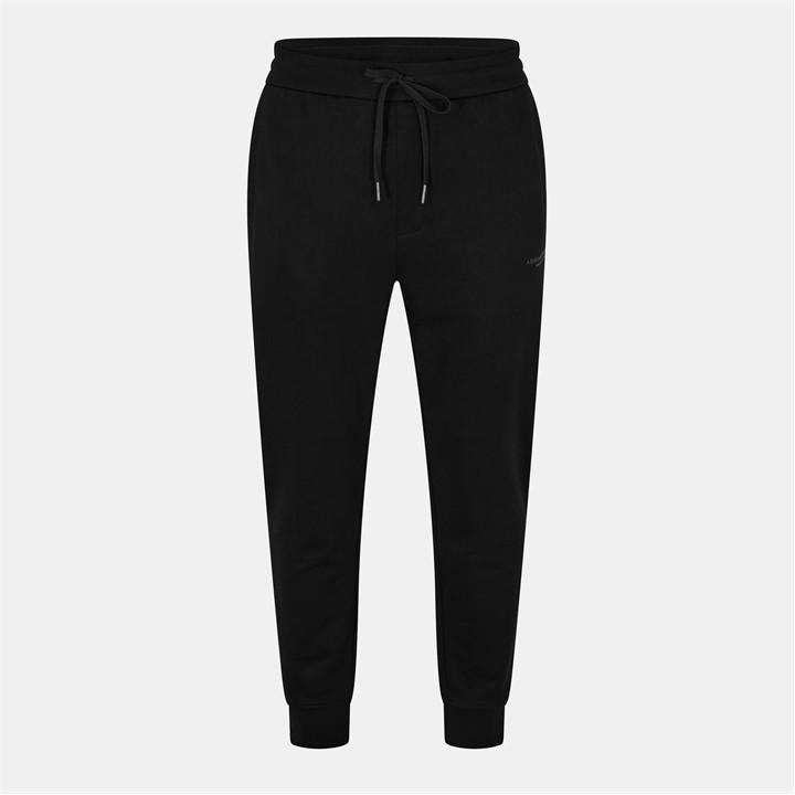 Armani Exchange Men's Black Closed Hem Fleece Joggers in Size XL, Sports Direct