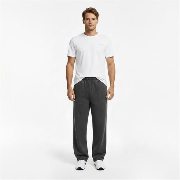 Charcoal Marl - Slazenger - Open Hem Fleece Pants Mens