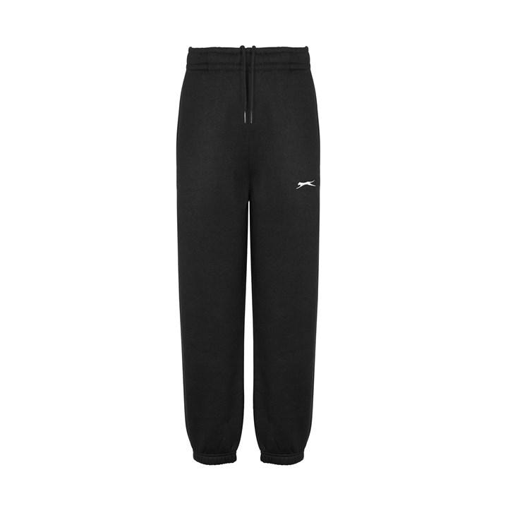 Slazenger Boys Black Closed Hem Fleece Pants  in Size 13 - 14 Years, Sports Direct