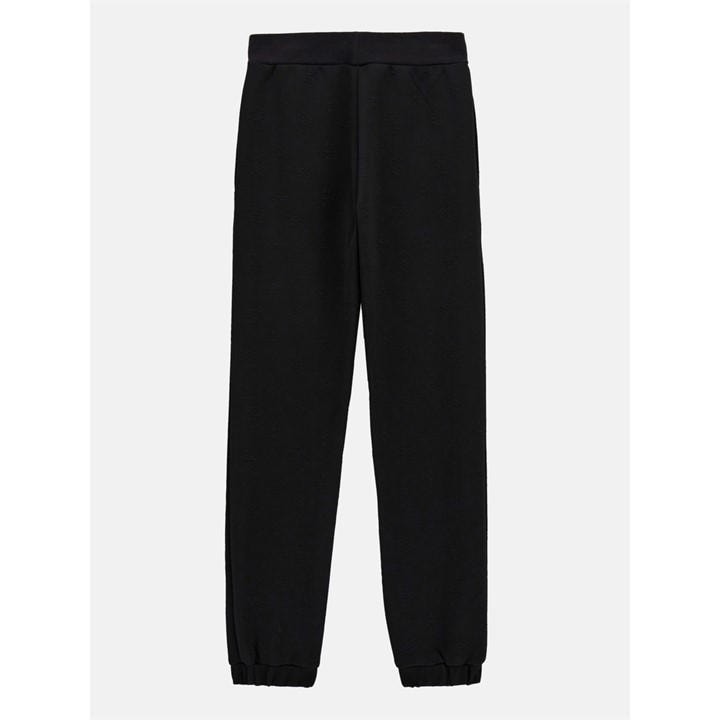 Guess Girls Black Kids' Logo Closed Hem Fleece Joggers in Size 9 - 10 Years, Sports Direct