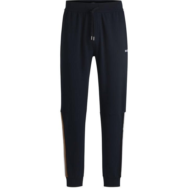Boss Men's Blue Iconic Closed Hem Fleece Joggers in Size L, Sports Direct