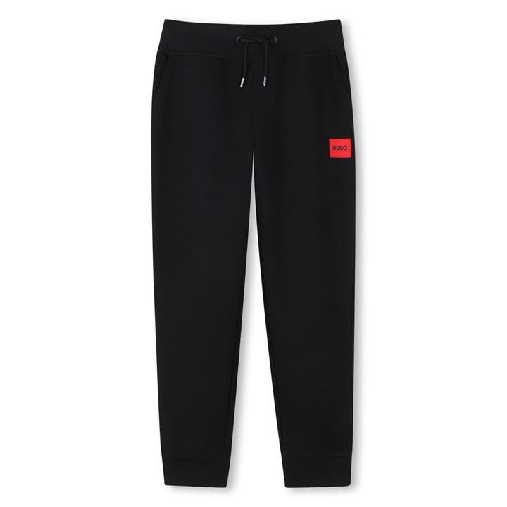 Hugo Boys Black Kids' Closed Hem Fleece Joggers in Size 8 - 9 Years, Sports Direct