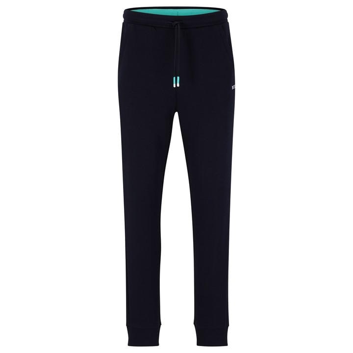 Boss Men's Blue Hadiko Closed Hem Fleece Joggers in Size L, Sports Direct