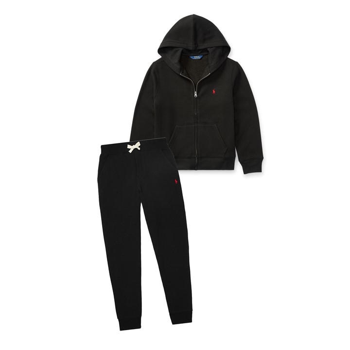 Polo Ralph Lauren Boys Black ' Fleece Jogging Bottoms in Size 3 - 4 Years, Sports Direct