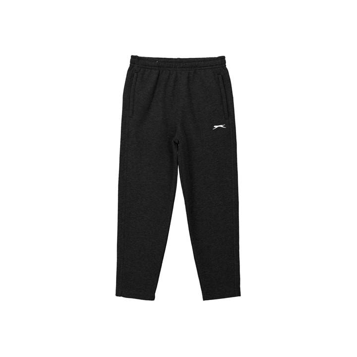 Slazenger Boys Black Open Hem Fleece Pants  in Size 11 - 12 Years, Sports Direct