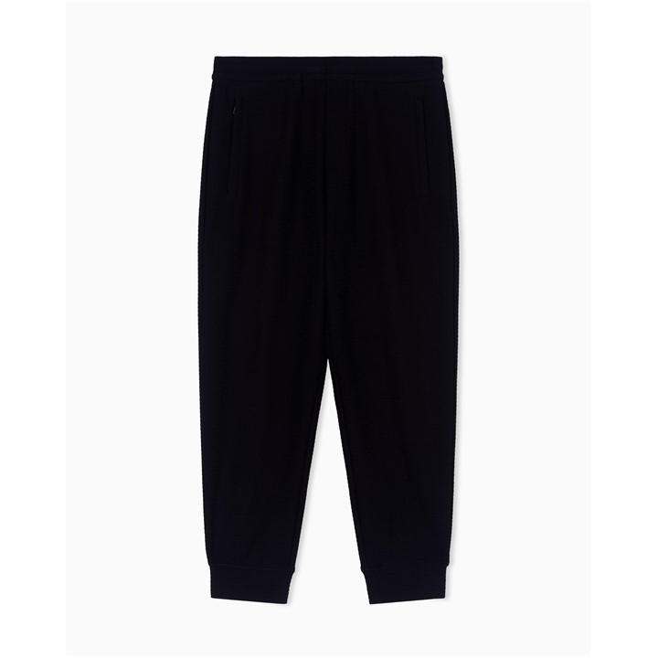 Emporio Armani Men's Black Closed Hem Fleece Joggers in Size XL, Sports Direct
