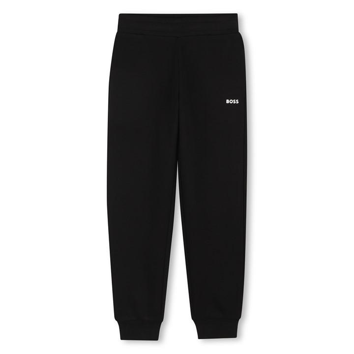 Boss Boys Black Kids' Logo Closed Hem Fleece Joggers in Size 11 - 12 Years, Sports Direct