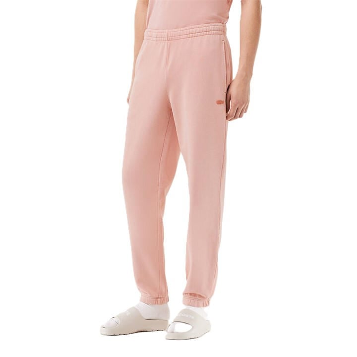 Lacoste Men's Pink Closed Cuff Fleece Tapered Joggers in Size XS, Sports Direct