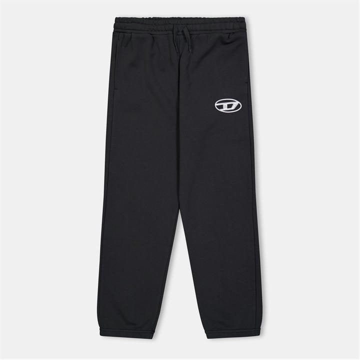 Diesel  Kids Black Closed Hem Fleece Jogging Bottoms in Size 14 - 16 Years, Sports Direct