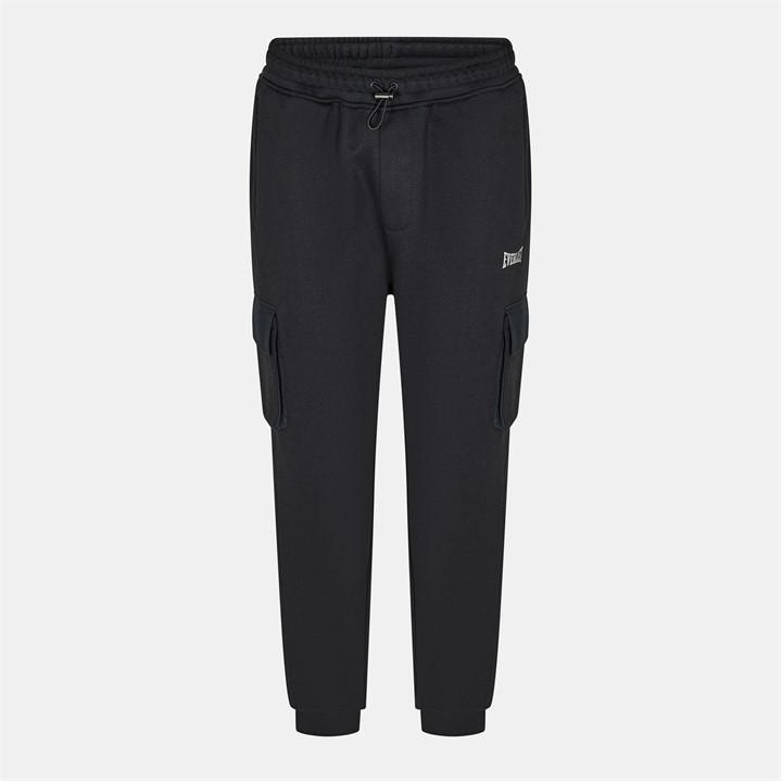 Everlast Men's Black Utility Closed Hem Fleece Joggers in Size M, Sports Direct