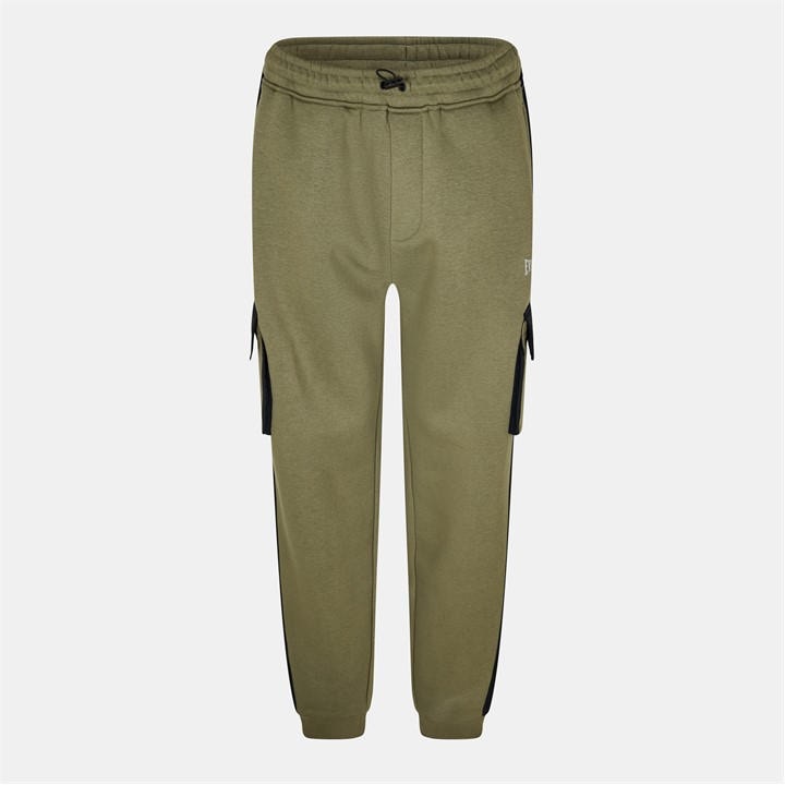 Everlast Men's Green Utility Closed Hem Fleece Joggers in Size M, Sports Direct