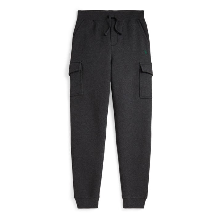 Polo Ralph Lauren Boys Grey Kids' Closed Cuff Fleece Cargo Joggers, Sports Direct