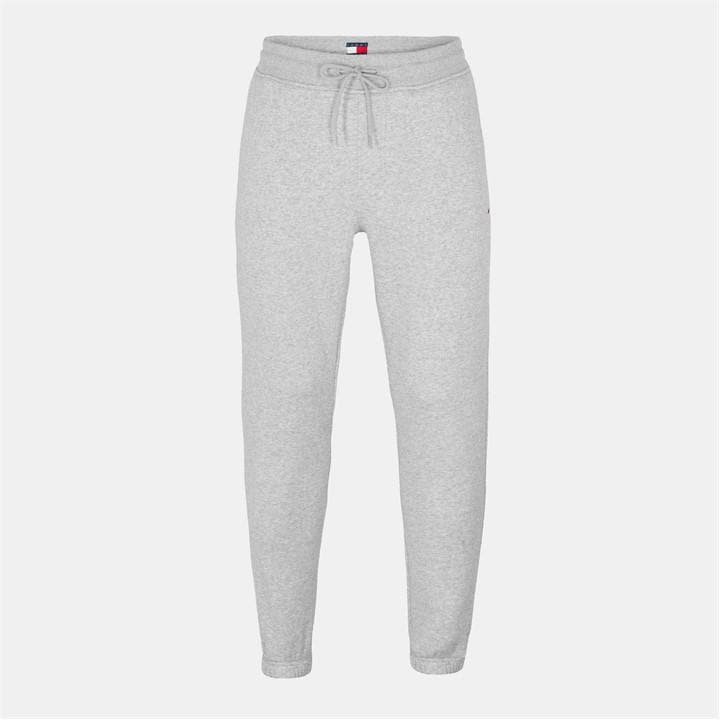 Tommy Jeans Men' Grey Tj Flag Slim Closed Hem Fleece Joggers in Size S, Sports Direct