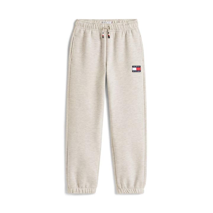Tommy Hilfiger Boys Grey Kids' Heritage Jog Closed Hem Fleece Joggers in Size 5 - 6 Years, Sports Direct