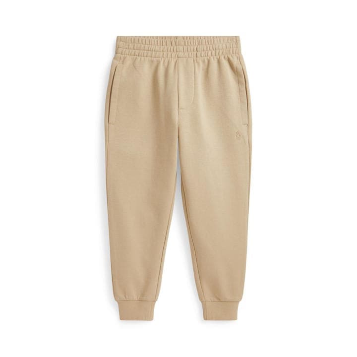 Polo Ralph Lauren Boys Cream Kids' Tech Jogger Closed Hem Fleece Jogging Bottoms in Size 3 - 4 Years, Sports Direct