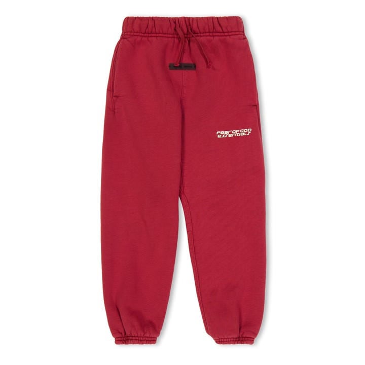Fear Of God Essentials  Kids Red Fge Logo Joggers Jn61 in Size 9 - 10 Years, Sports Direct