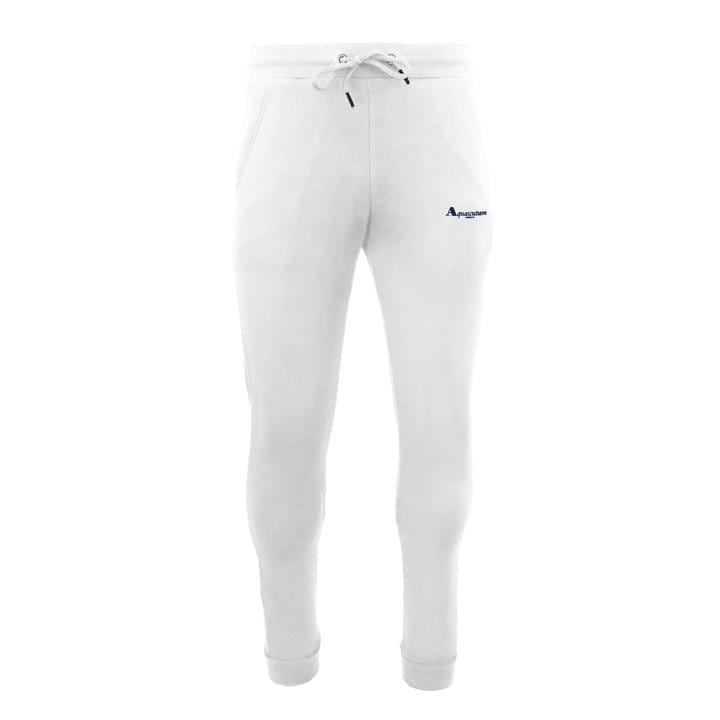 Aquascutum Men's White Closed Hem Fleece Joggers in Size L, Sports Direct