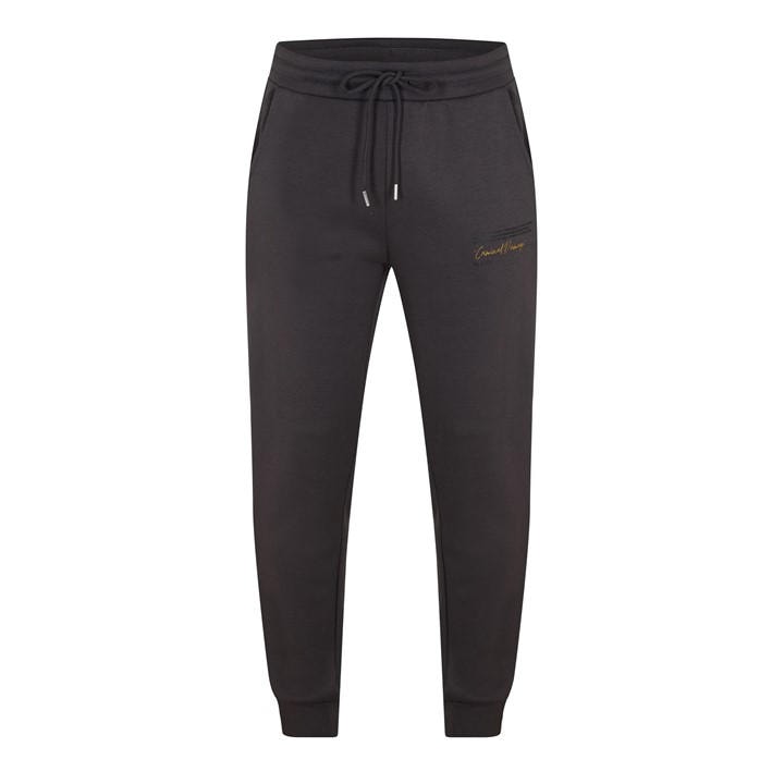 Criminal Damage Men' Grey Legacy Closed Hem Fleece Joggers in Size S, Sports Direct