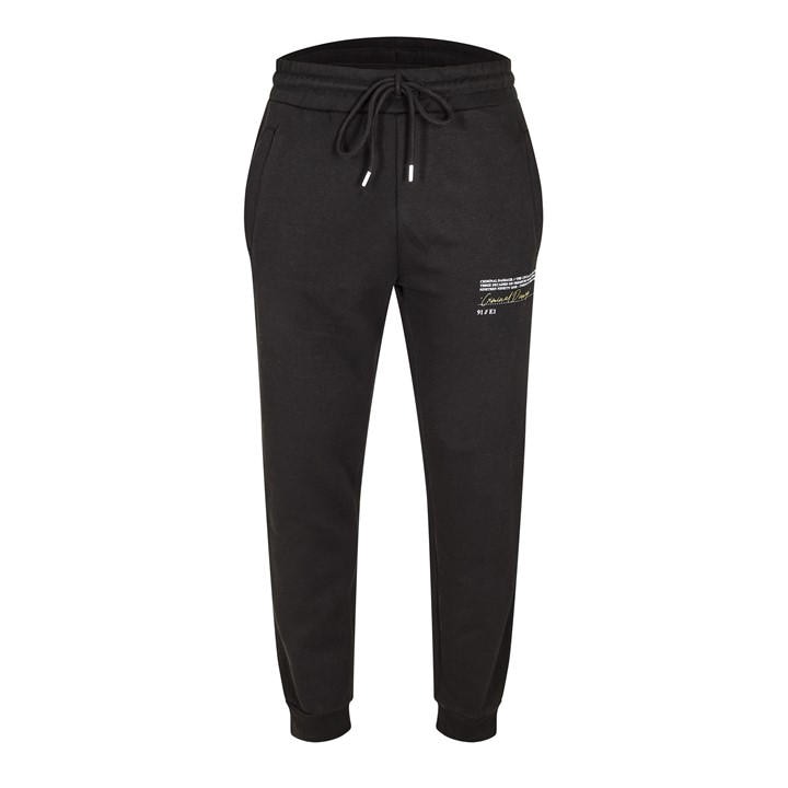 Criminal Damage Men' Black Legacy Closed Hem Fleece Joggers in Size S, Sports Direct