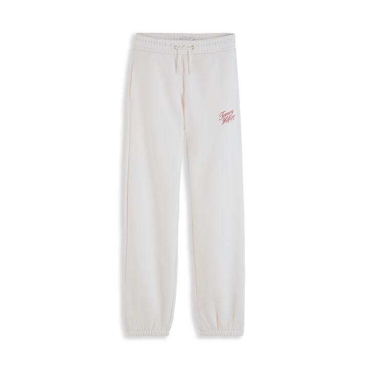 Tommy Hilfiger Girls White Kids' Script Fleece Joggers in Size 14 - 16 Years, Sports Direct