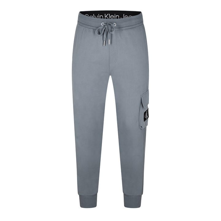 Calvin Klein Jeans Men's Grey Logo-Patch Track Pants in Size 2XL, Sports Direct