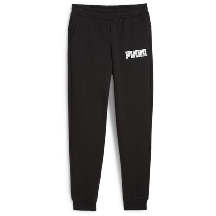 Puma  Kids Black ' Closed Hem Fleece Joggers in Size 9 - 10 Years, Sports Direct
