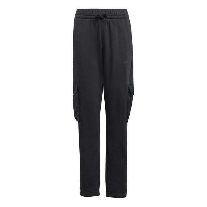 Adidas Boys Black Utility Fleece Cargo Joggers  in Size 13 - 14 Years, Sports Direct