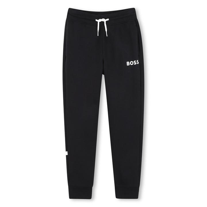 Boss Boys Black Kids' Closed Hem Fleece Joggers in Size 14 - 16 Years, Sports Direct