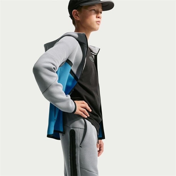 Steel/Blue - Nike - Sportswear Tech Fleece Big Kids' Pants