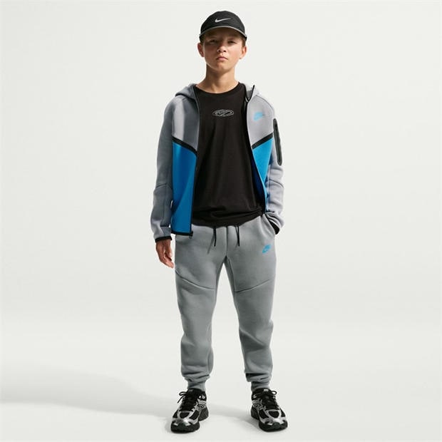 Steel/Blue - Nike - Sportswear Tech Fleece Big Kids' Pants