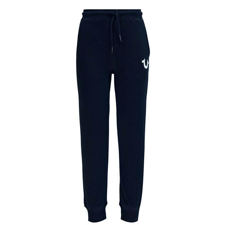 True Religion Boys Blue Horseshoe Jogging Bottoms, Sports Direct