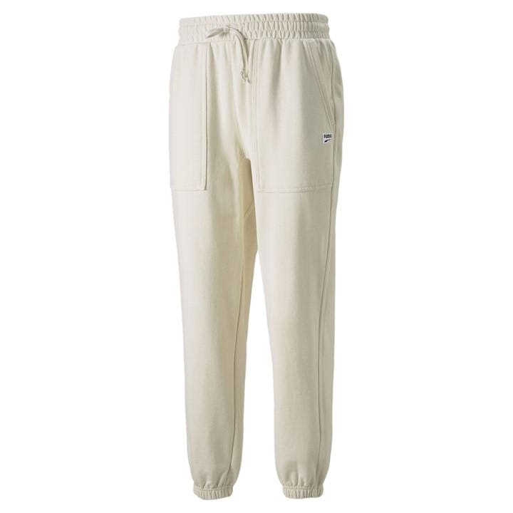 Puma Men's Cream Fleeced Jogging Bottoms in Size L, Sports Direct